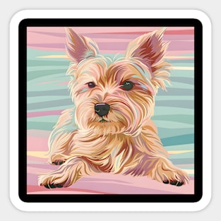 Norwich Terrier in 80's Sticker